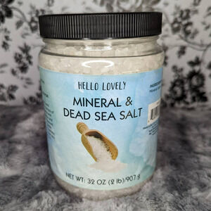 NWT Hello Lovely USA Made Mineral & Dead Sea Bath Salt 32 oz (2 lbs)